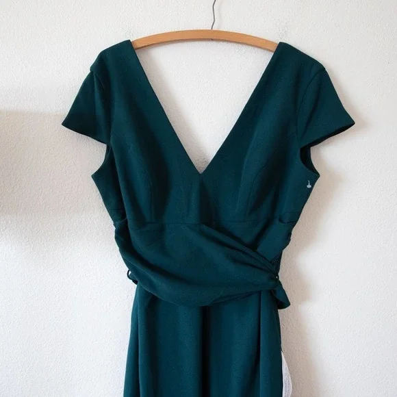 DRESS THE POPULATION Dana Wrap Waist Cocktail Dress - Picture 4 of 9